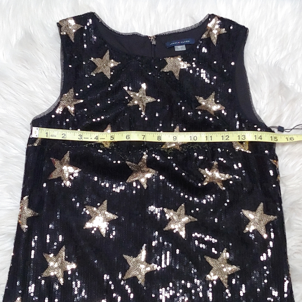 NEW Tommy Hilfiger Black with Gold Star Sequins